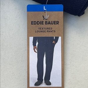 Eddie Bauer Navy Textured Lounge Pants men’s Large NWT